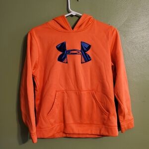 Under armor youth Large orange hoodie